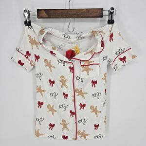 NWT KatieJ NYC Tween Holiday Lynn Shorts Lounge Set Small Girls